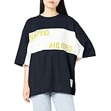 [ミルクフェド] Tシャツ TWO TONE TOP 103212013012 レディース ネイビー Free