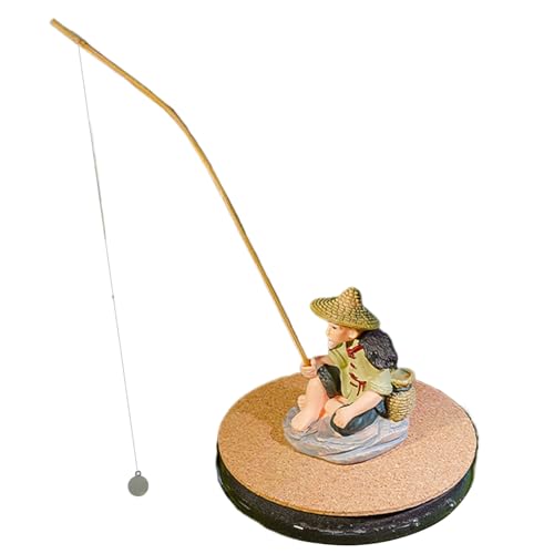 Quorvex Décorations d'Aquarium,Décorations Flottantes Pêcheur Accessoires pour Aquarium | Ornements Décoratifs Nourrisseurs pour Interaction avec Poissons...