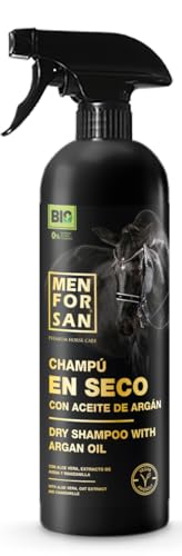 Shampooing sec pour chevaux Menforsan à l'argan bio flacon de 1L