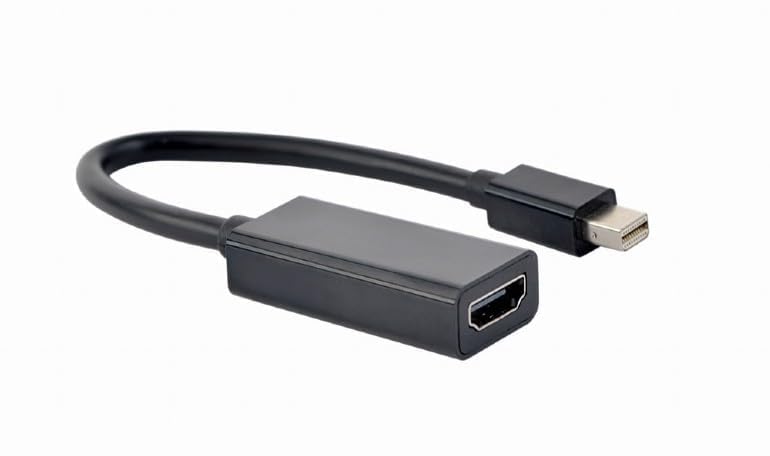 Image of Mini Displayport To Hdmi, Mini Dp To Hdmi Full Hd Adapter (Thunderbolt Compatible) Gold-Plated Cord Compatible For Macbook Pro, Macbook Air, Mac Mini, Microsoft Surface Pro 3 /4