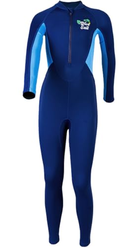 Youth Girls Boys Long Sleeve One-Piece Full Suit Rash Guard Swimsuit UPF 50 Sunsuit Sun Protection Swimwear