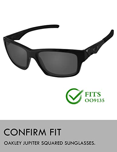 Raydi Polycarbonate Replacement Lenses & Earsocks for Oakley Jupiter Squared OO9135 Sunglasses3