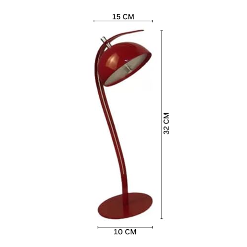 Image of NYRWANA Table Lamp for Study Room, Study Lamp, 3 Modes Touch Control LED Desk Lamp, Study Table Lamp, Lamp Light for Study, Diwali Gifts for Family & Friends, Desk Lamp - USB-C Rechargeable (Red)