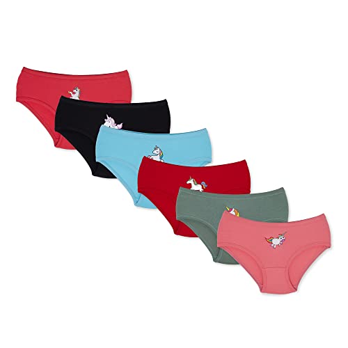 Image of Red Rose Girls Cotton Printed Panties | Underwear for Girls (Pack of 6) D N BBY75PO6