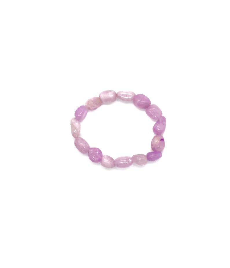 Bracelet en kunzite LKBEADS idée cadeau spirituel et de chance