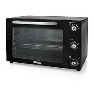 Princess 112759 Heteluchtoven – 55 liter vrijstaande oven – 2000 Watt – Zwart