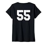 Photo Gallery donna uniforme jersey numero 55 athletic 55° compleanno maglietta con collo a v Photo Gallery donna uniforme jersey numero 55 athletic 55° compleanno maglietta con collo a v