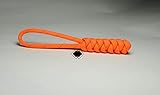 5 pack neon orange reflective paracord zipper pulls keychain knife lanyard handmade in USA - NEON...