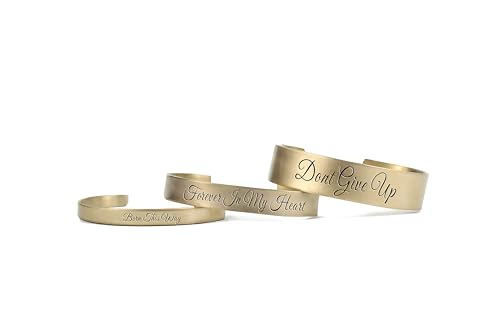 Bracelet ouvert gravé Te Amo jonc ajustable en or - 6