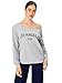 CIDER Womens Off Shoulder Sweatshirt Letter Printed Y2k Basic Casual Trendy Top Fall Fashion Pullover Shirt Grey