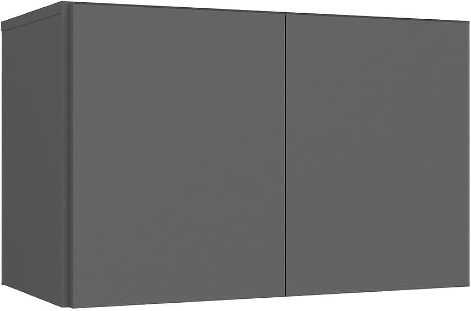 Armário de Lavanderia Aéreo Multiuso 2 Portas Multimóveis Mp5040 Grafite