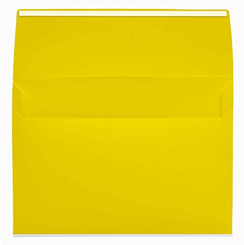 Enveloppes A1 jaune auto-adhésives pour invitations sans colle