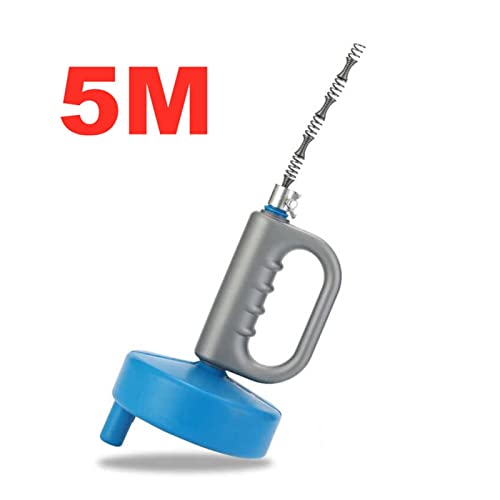 Herramienta manual para destapar cañerías de cocina y baño, 5 metros, con resorte extensible, compatible con taladro, YANGQI miniatura 3
