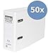 Produktbild ELBA 100022639 Kunststoff-Ordner rado plast 50er Pack A5 quer 7,5 cm breit weiß mit Einsteckrückenschild Ringordner Aktenordner