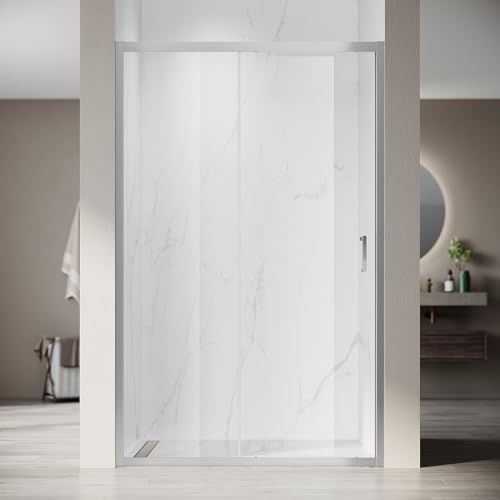 SONNI Schiebetür Dusche 100 cm Duschtüren Basis-Ausführung Höhe 185 cm Duschkabine