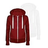 Women'S Zip Up Hoodies Pack Of 2, Slim Fit Fleece Lined Hooded Sweatshirt Jacket Solid Casual Sports Outerwear Autumn Clothes Women Your Orders