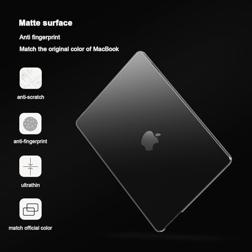 Matte kristalheldere ultradunne harde hoes voor 14" MacBook Pro 2021-2026 M1 M2 M3 M4 M5 Pro/Max - Afbeelding 6