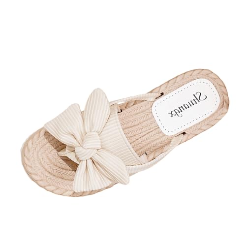 Pantoufles plates femme été tendance tissu léger grande taille