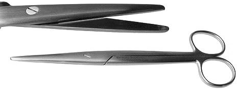 Mayo Stille Scissors Rounded Blades, Tungsten Carbide Straight 5 1/2"
