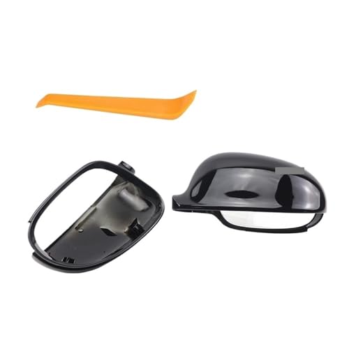 Coque rétroviseur aspect fibre carbone rigide pour Passat B5 B6 noir