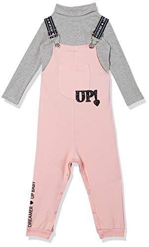 Conjunto Jardineira em Molecotton e Blusa, Up Baby, Meninas, Rosa, 03