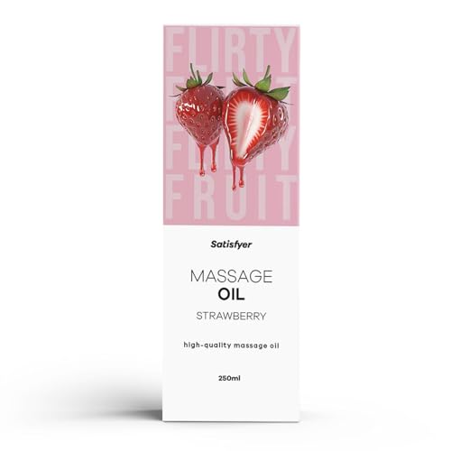 Satisfyer Huile de massage Ă la fraise | Parfum doux de fraise | 250 ml