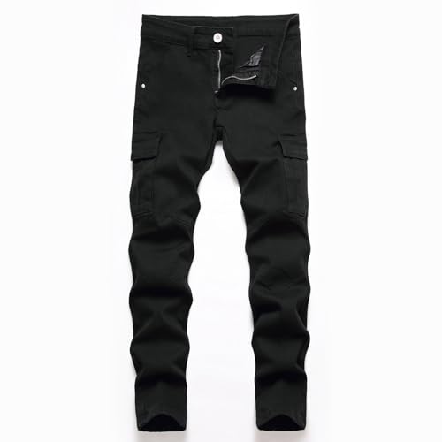 Jeans garçon pour morphologie fine pantalon enfant élastique sans bouton 5-7 ans