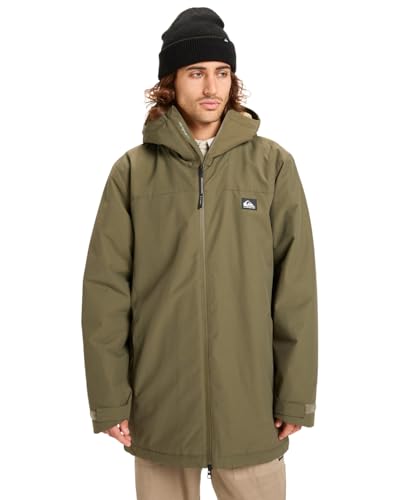 Quiksilver Overcast 3K Parka - Chaqueta Impermeable - Hombre - Marrón.