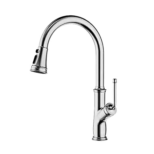 Robinet de cuisine avec pulvérisateur rétractable à arc élevé pour évier - 2