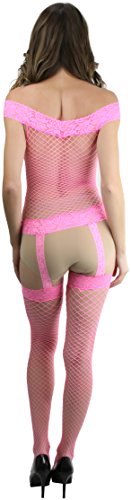Image of ToBeInStyle Women's Bodystocking Bustier Garter Lingerie Suspender Thigh High Stockings