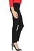 Slim-Sation Women’s Pull-On Straight Leg Pants with Pockets – Tummy Control Elastic Waistband, Stretch Work & Golf Pants for Women, Business Casual Comfort Fit Slacks, Black, 18