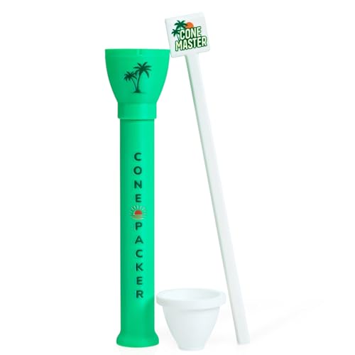 Cone Loader – Pre-Roll Cone Filler & Cone Packer | Fits 2 Sizes (98 Classic and King Size) | Durable, Portable, Easy to Use – Cone Master Classic by Preroll Makers - Green