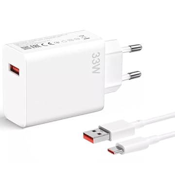 Carregador Turbo Rápido 33W Compatível com K30 Poco F2 Pro M3 X3 Nfc Mi 10 Mi4C Note 2 Note 7 Note 8 (Branco) - Premium®