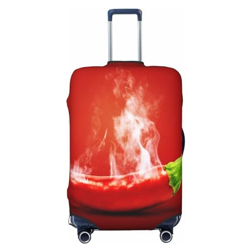 Food Hot Chili Pepper Luggage Cover for Suitcase, Suitcase Cover Protector Fit 18-21 Inch Luggage Travel Accessories, S