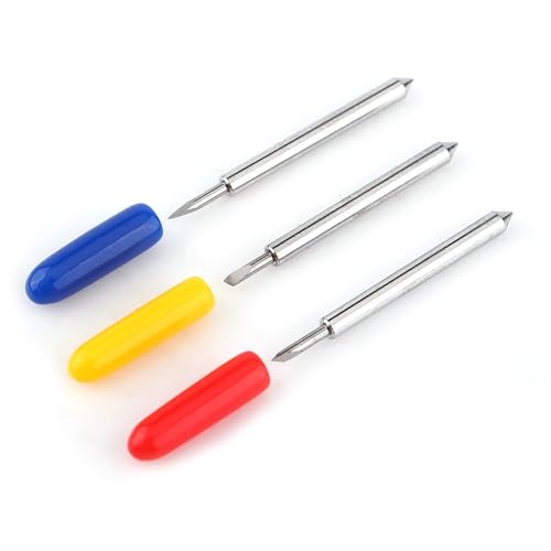 15pcs Tungsten Carbide Plotter Cutter Blade High Hardness Long Life Protective Caps Compatible with 30 45 60 Degree