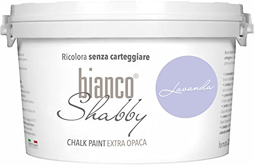 bianco Shabby® Lavanda (Lavender) Water-Based Chalk Paint for All Surfaces – Extra Matt Finish (2.5 Litres)