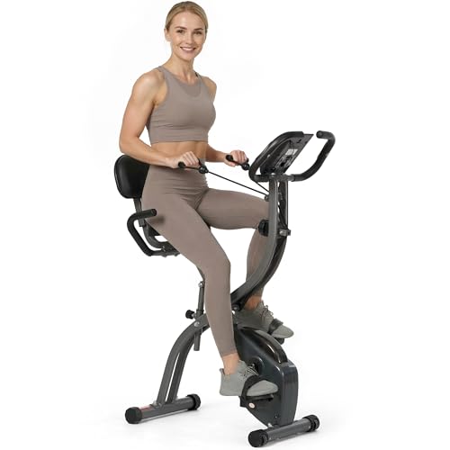 Folding Exercise Bike Stationary Bike Recumbent...