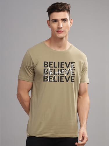 Image of ADRO 100% Cotton Lycra Tshirts for Men Combo Pack of 3 | Regular Fit | Printed T Shirt | Round Neck Half Sleeve| Mens Tshirts