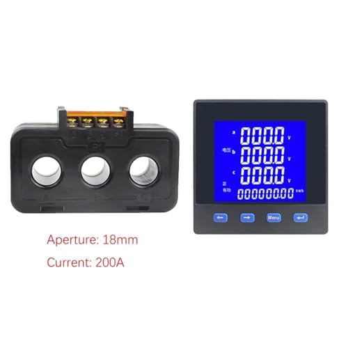 Compteur de puissance haut de gamme écran LCD triphasé 96x96 boîtier robuste - 2