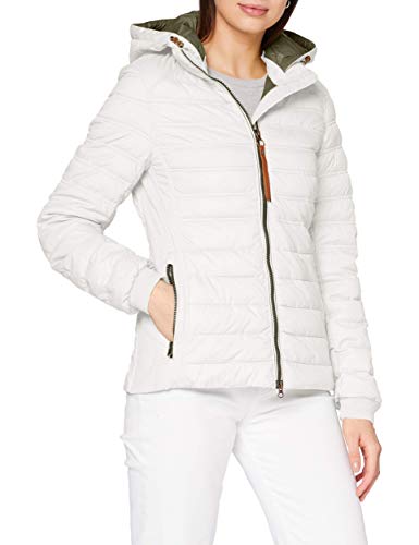 camel active Damen Steppjacke aus recyceltem Polyester Weiß, womenswear-44