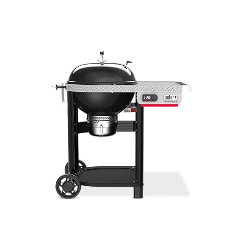 Weber Performer™ 22‑Inch Smart Charcoal Grill for Outdoor Cooking – Black, Porcelain-Enameled Finish, Wi-Fi Enabled Grill with Prep Table, & Weber Connect, Kettle
