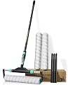 10Pcs PinStone Large Paint Roller Kit,12"-18" Adjustable Roller Frame,Ergonomic Handle,1-5 Ft Adjustable Steel Extension Poles,3 pcs 18" Nylon Roller Covers,Walls,Ceiling,Floors,Indoor,Outdoor Use