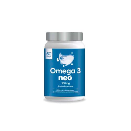 NEO - OMEGA 3-60 perlas- Complemento Natural a Base de EPA y DHA Extraídos del Aceite de Pescado Premium - Ácidos grasos esenciales - Destilado Molecularmente