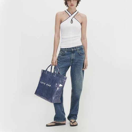 Image of PVC Tote Bag for Women Waterproof Plastic Jelly Tote Letter Print Hobo Handbag for Travel, Gift