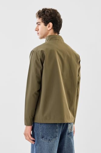 Image of SNITCH Men Casual Jacket | Regular Fit Textured Pattern With Lapel Collar & Full Sleeve | Polyester Blend Zip Closure For Everyday Street Style & Layering
