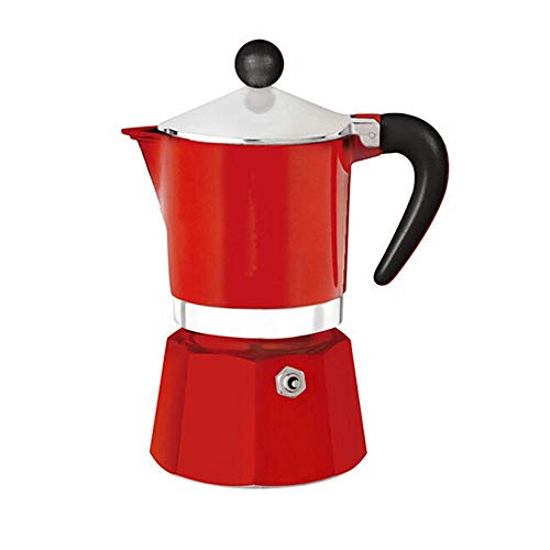 BDDCYWY Mokkakanne, Kaffeemaschine, Espresso, hausgemachte Kaffeeutensilien, Mokkakanne, Espressomaschine, Herd-Kaffeemaschinen (Farbe: Silber, Größe: 4 Tassen) (Rot, 6 Tassen) BDDCYWY Mokkakanne, Kaffeemaschine, Espresso, hausgemachte Kaffeeutensilien, Mokkakanne, Espressomaschine, Herd-Kaffeemaschinen (Farbe: Silber, Größe: 4 Tassen) (Rot, 6 Tassen)