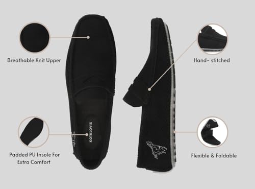 Image of Knit Loafers for Men Casual Fashion and Formal Slip-On Comfortable and Flexible Lightweight Slip Resistant Breathable Machine Washable Trendy Driving Loafers shoes for Men's Designed for all Seasons