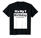 Photo Gallery bambino firma it s my 7th birthday my shirt 7 years boys girls kids maglietta Photo Gallery bambino firma it s my 7th birthday my shirt 7 years boys girls kids maglietta