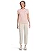Lacoste Women's Slim Fit Ribbed Cotton T-Shirt, Nidus, 38