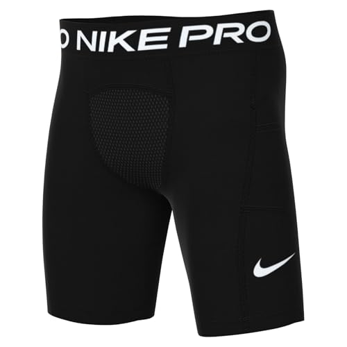 Nike Boys Mid Thigh Length Tight Pro Dri-Fit, Black/White, DM8531-010, S (8...